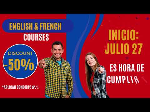 INICIO CURSOS DE INGLES Y FRANCÉS - JÓVENES ADULTOS JULIO